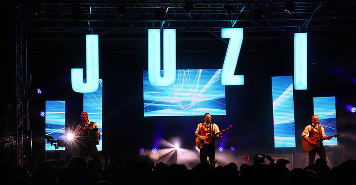 Die Jungen Zillertaler  beim 25. JUZI Open Air am 17.08.2024 in Strass/Tirol (©Foto:Martin Schmitz)